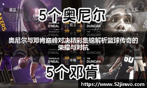 奥尼尔与邓肯巅峰对决精彩集锦解析篮球传奇的荣耀与对抗